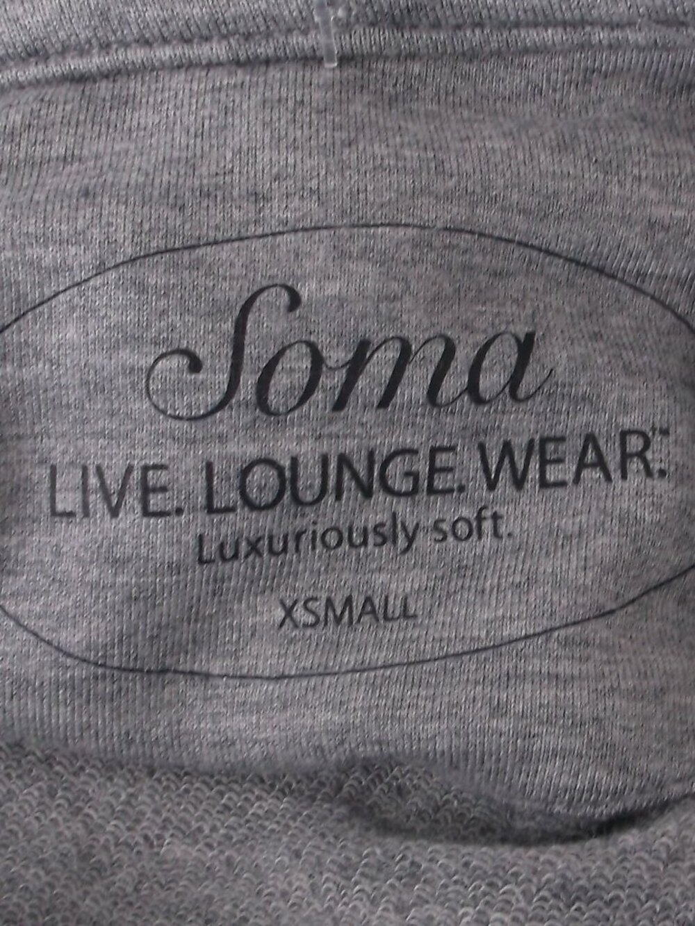 Soma Live Lounge French Terry Drawstring Hooded Long Sleeve Top XS NWT - Picture 3 of 8